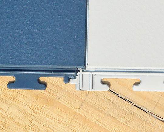 Smooth TuffSeal PUR PVC floor tiles joined